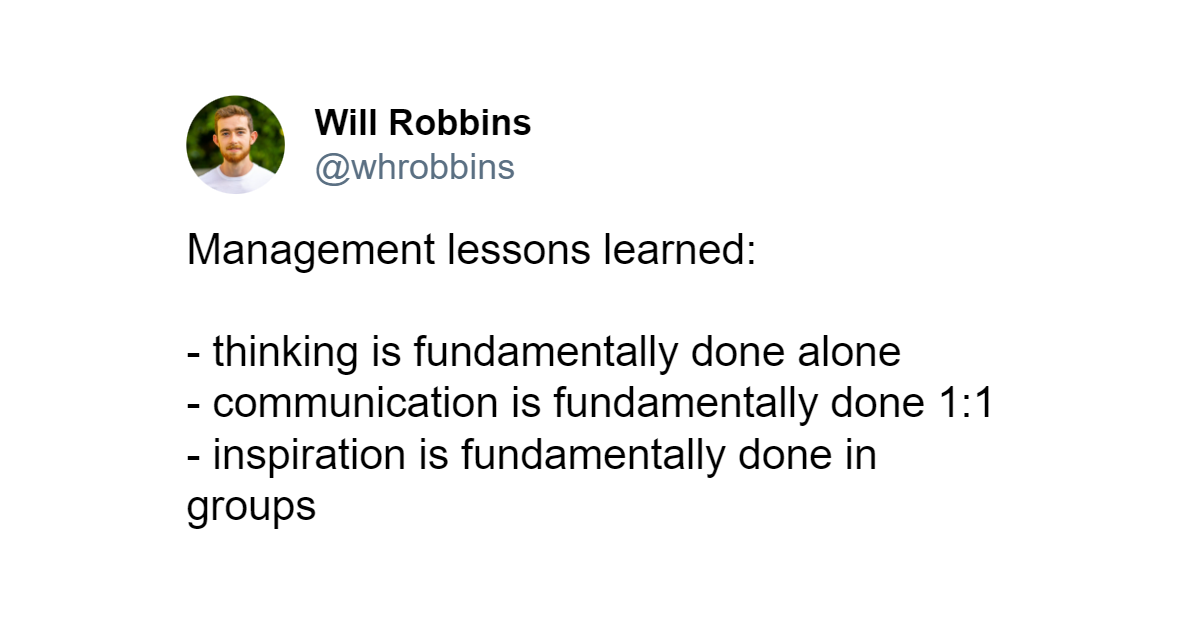 Tweet from investor Will Robbins